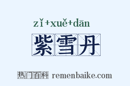 紫雪丹是什么意思的图片